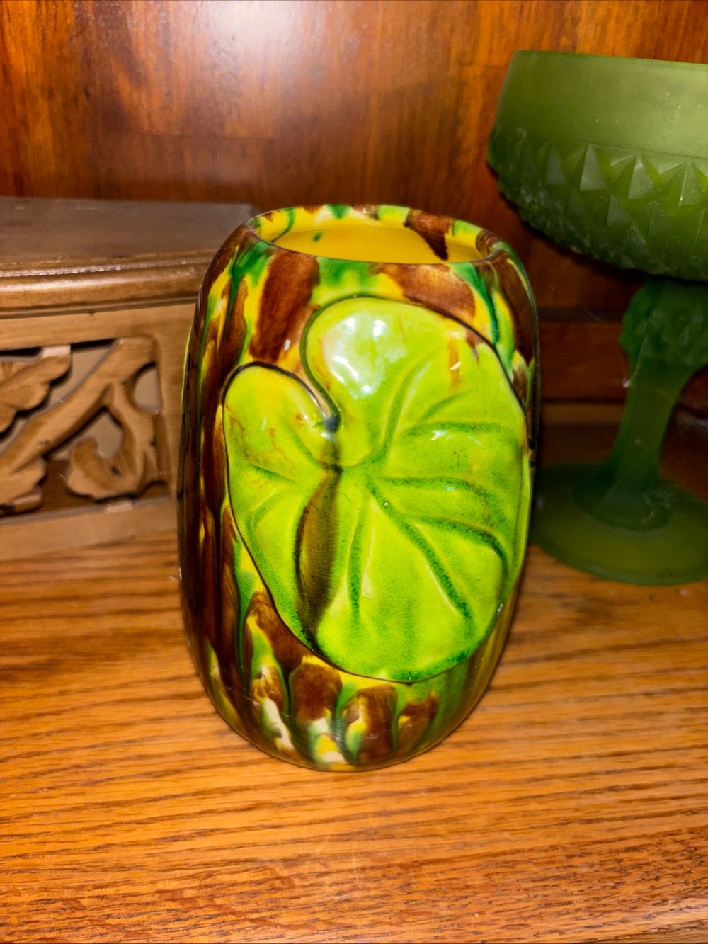 Vintage  Majolica  Ceramic Vase
